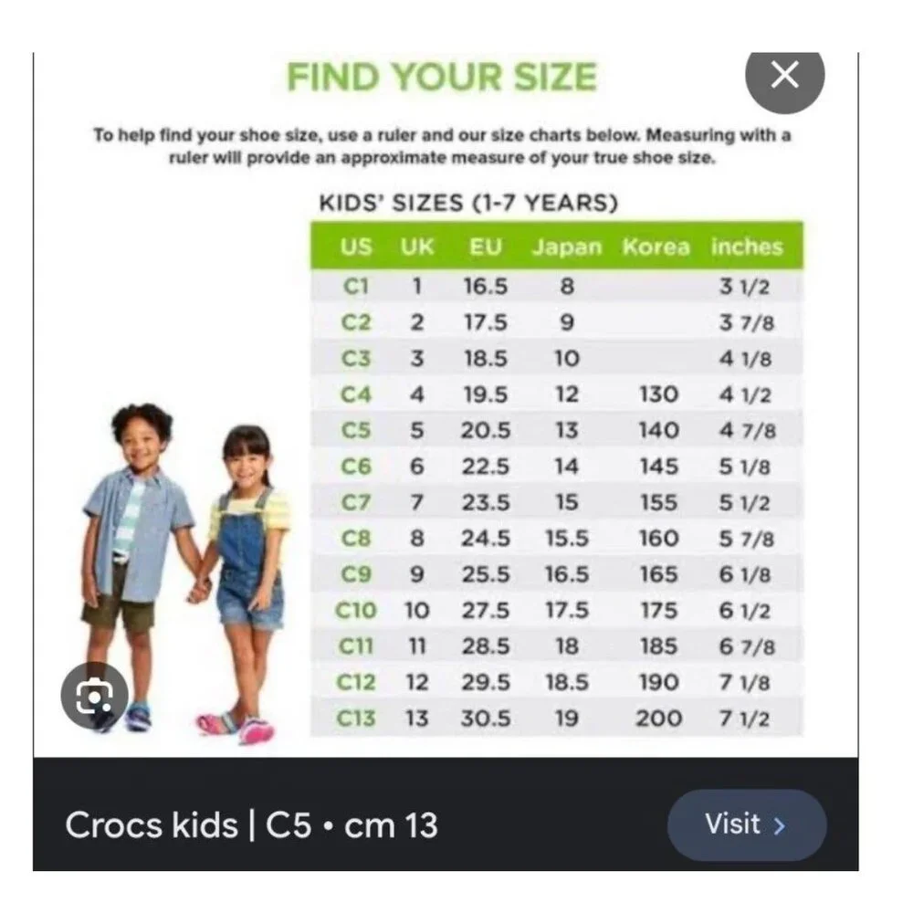 Crocs Classic Green Slip On Clogs Toddler Size C 7 shoes